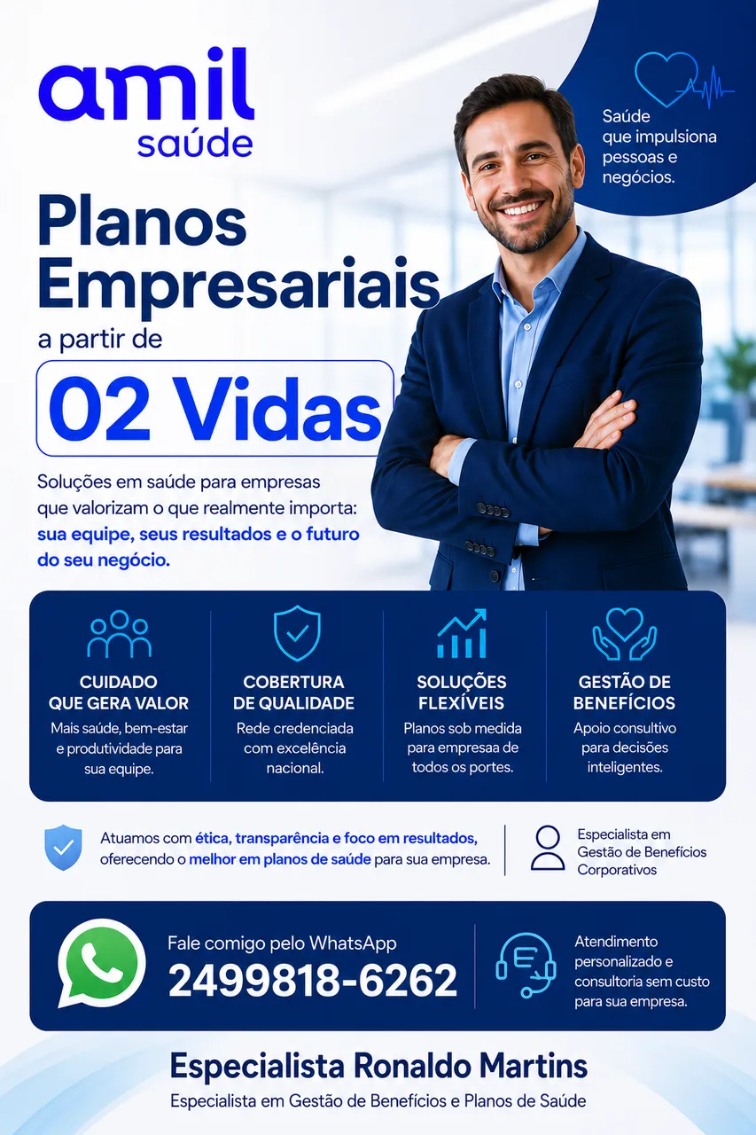 Plano Empresarial Amil em VR 24|99818-6262 - Foto 1