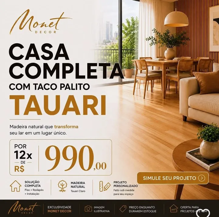 Casa Completa com taco palito TAUARI - Foto 1