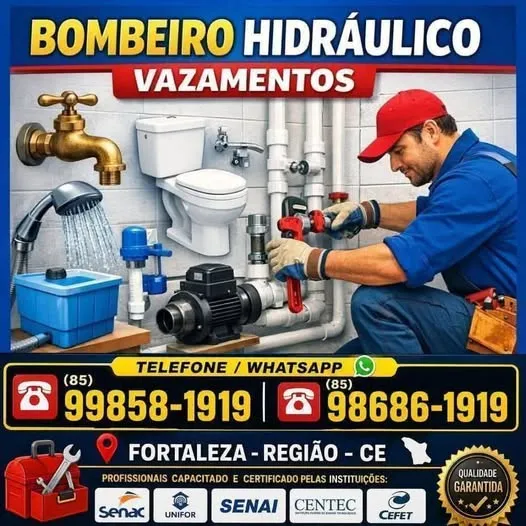 BOMBEIRO  HIDRAULICO  FORTALEZA  24 HORAS (85) 99858-1919